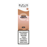Load image into Gallery viewer, 10ml Elf Bar ElfLiq Nic Salt E-Liquids featuring Cream Tobacco and Snow Tobacco flavors; Cream Tobacco offers a smooth blend of rich tobacco and creamy undertones, while Snow Tobacco delivers a bold tobacco taste with a refreshing menthol finish; both ideal for refillable pod systems with 10mg or 20mg nicotine salt options.