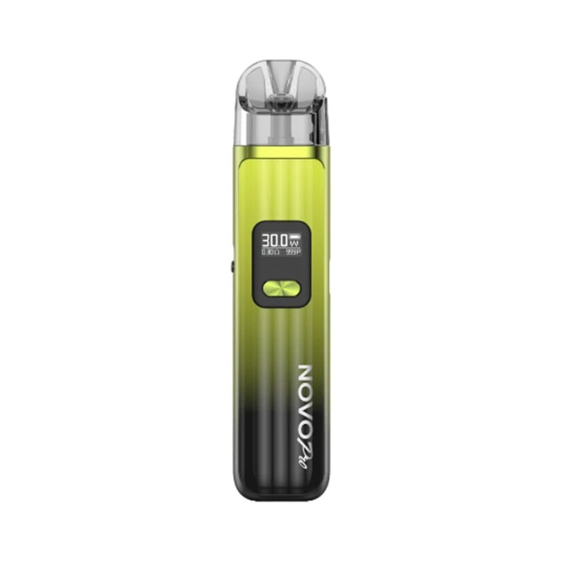 SMOK Novo Pro Pod Kit in Green Black – sleek and modern pod vape with a smart display screen, dual activation modes, and adjustable wattage for a customized vaping experience.