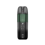 Load image into Gallery viewer, Vaporesso Luxe X Pod Vape Kit in Green – stylish and futuristic pod system with a transparent black finish, built-in 1500mAh battery, COREX mesh coil technology, and adjustable airflow for versatile vaping.