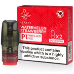 Load image into Gallery viewer, Elf Bar Mate P1 prefilled pod in Watermelon Strawberry flavor, blending juicy watermelon with sweet ripe strawberry, designed for use with the Elf Bar Mate device to deliver a smooth, fruity, and refreshing vaping experience