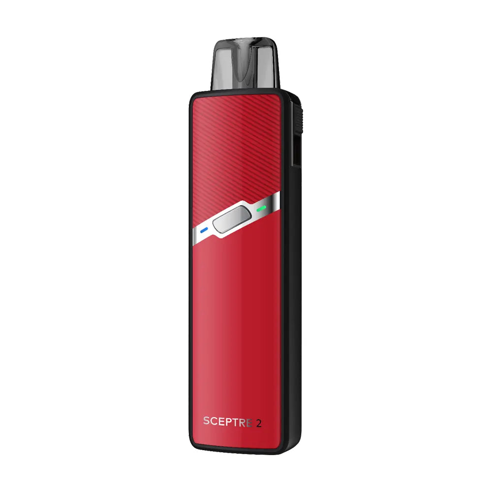Innokin Sceptre 2 Vape Kit in Red – compact pod system with 1400mAh battery, 2ml pod capacity, and adjustable airflow for MTL or RDL vaping.