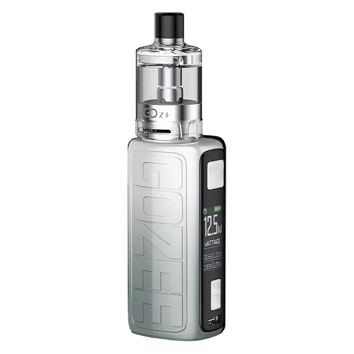 Innokin Gozee Vape Kit in Grey Fade – ultra-lightweight pod mod kit with 2100mAh battery, 2ml Go Z+ tank, and compatibility with Innokin Z coils for MTL and RDL vaping.