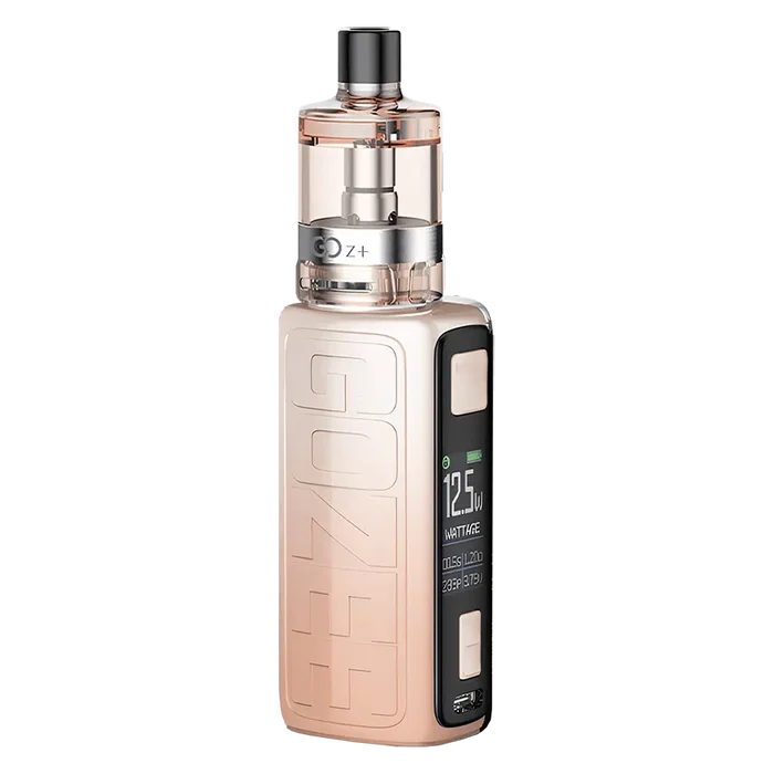 Innokin Gozee Vape Kit in Peach Fade – ultra-lightweight pod mod kit with 2100mAh battery, 2ml Go Z+ tank, and compatibility with Innokin Z coils for MTL and RDL vaping.