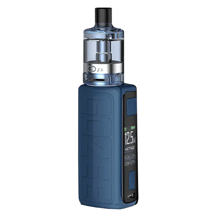 Innokin Gozee Vape Kit in Royal Blue – ultra-lightweight pod mod kit with 2100mAh battery, 2ml Go Z+ tank, and compatibility with Innokin Z coils for MTL and RDL vaping.
