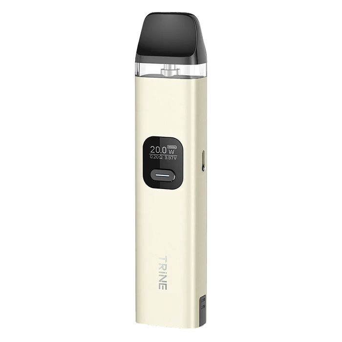 Innokin Trine Pod Vape Kit in Ivory White – innovative and eco-conscious vape device with a vibrant gradient finish, swappable battery system, and smooth draw performance.