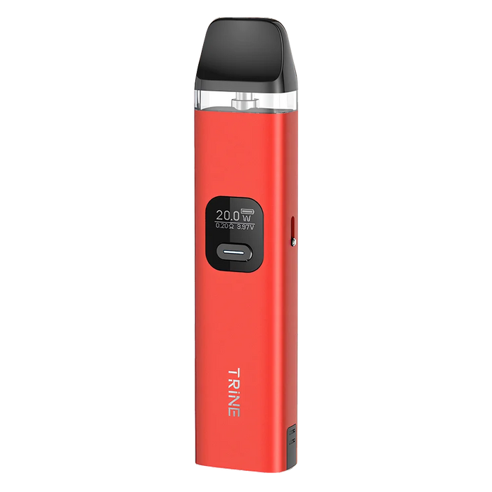 Innokin Trine Pod Vape Kit in Solar Red – innovative and eco-conscious vape device with a vibrant gradient finish, swappable battery system, and smooth draw performance.