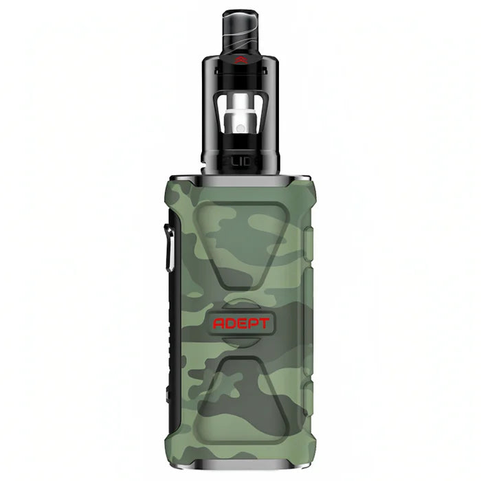 Innokin Adept Zlide Vape Kit in Forest Camo – durable 3000mAh vape kit with 2ml Zlide tank, IP67 water, dust and shock resistance, compatible with Innokin Z coils for MTL and RDL vaping.