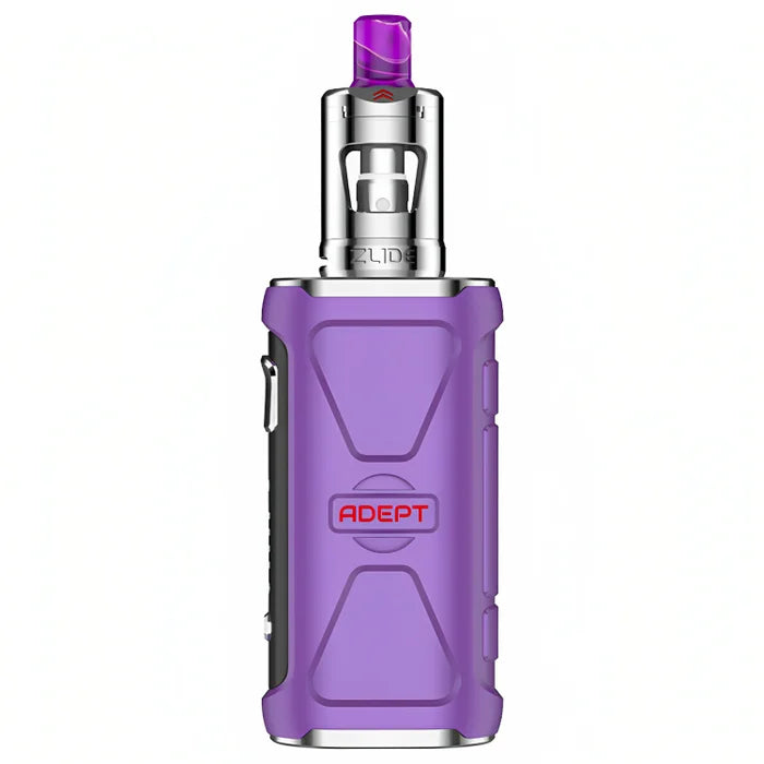 Innokin Adept Zlide Vape Kit in Purple – durable 3000mAh vape kit with 2ml Zlide tank, IP67 water, dust and shock resistance, compatible with Innokin Z coils for MTL and RDL vaping.