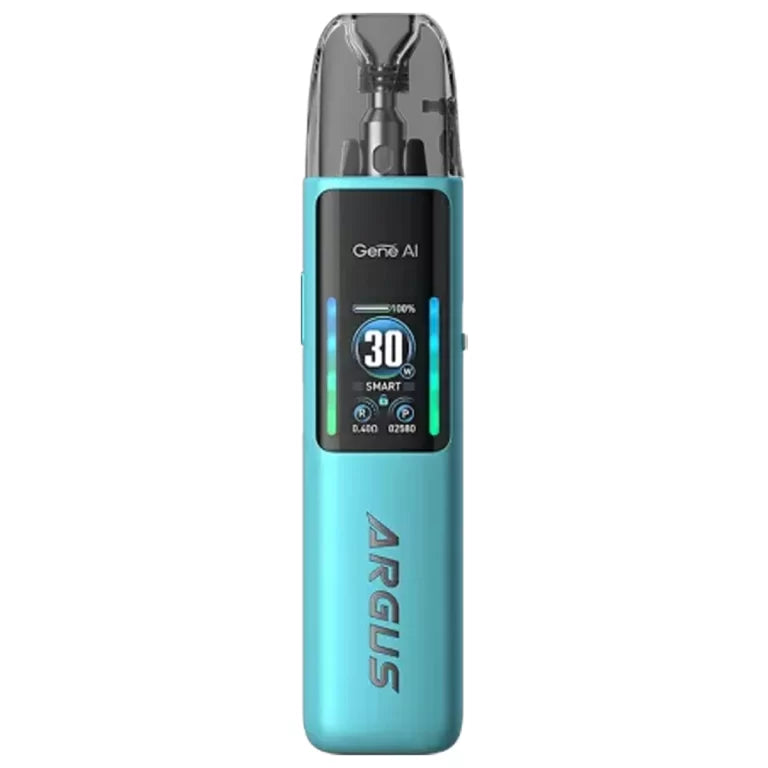Voopoo Argus G2 Pod Kit in Iris Blue – premium pod system with a vibrant dynamic display, adjustable airflow, and intelligent wattage control for a customizable vape experience