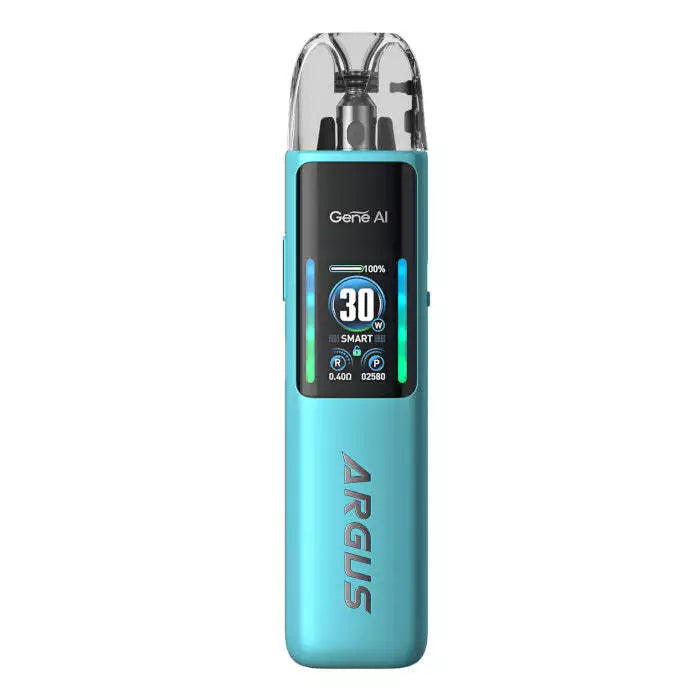 Genuine VOOPOO Argus G2 Vape Pod Kit in Iris Blue – sleek and futuristic vape device with a, smart display, and customizable performance features.