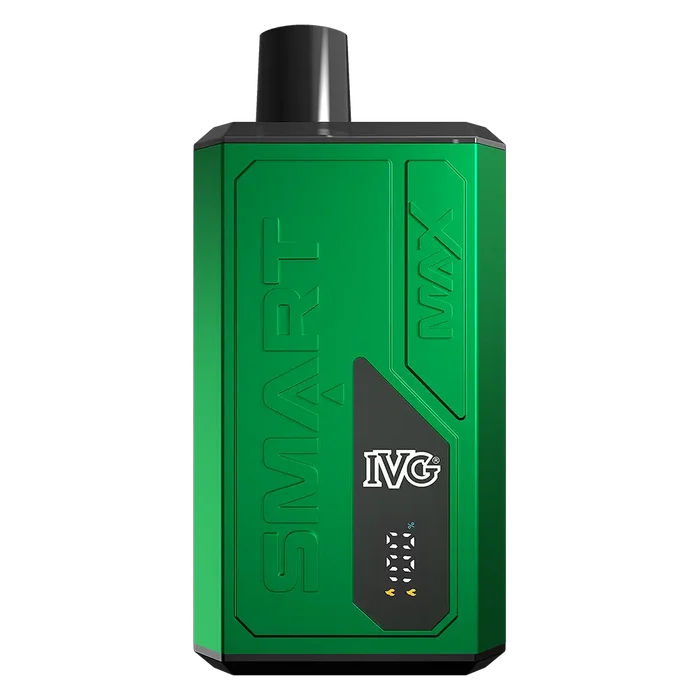 IVG Smart Max 10K Prefilled Pod Kit in Green Apple – rechargeable pod system with 850mAh battery, up to 10,000 puffs, and prefilled pods in sweet Banana Ice flavour.