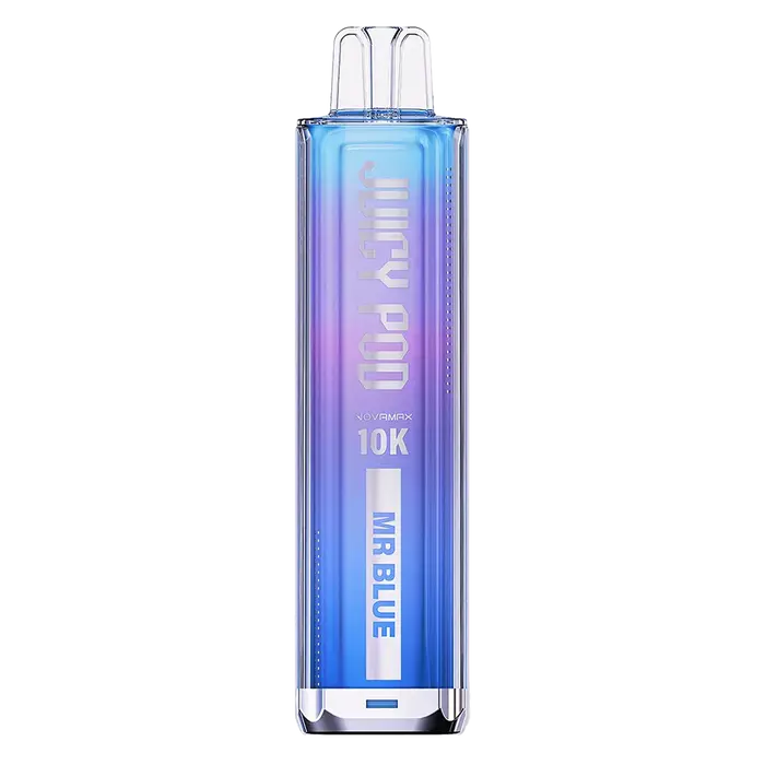 Juicy Pod NovaMax 10K Pod Kit in Mr Blue flavor – advanced vape kit with prefilled pods, delivering up to 10,000 puffs