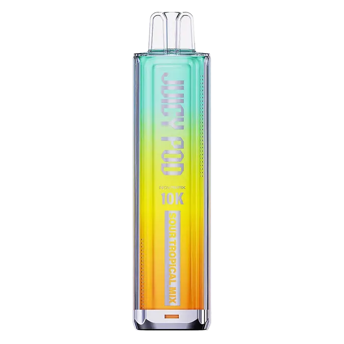 Juicy Pod NovaMax 10K Pod Kit in Sour Tropical Mix flavor – advanced vape kit with prefilled pods, delivering up to 10,000 puffs.