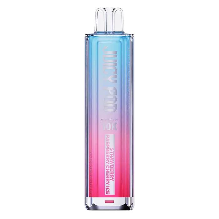 Juicy Pod NovaMax 10K Pod Kit in Strawberry Raspberry Cherry Ice flavor – advanced vape kit with prefilled pods, delivering up to 10,000 puffs.