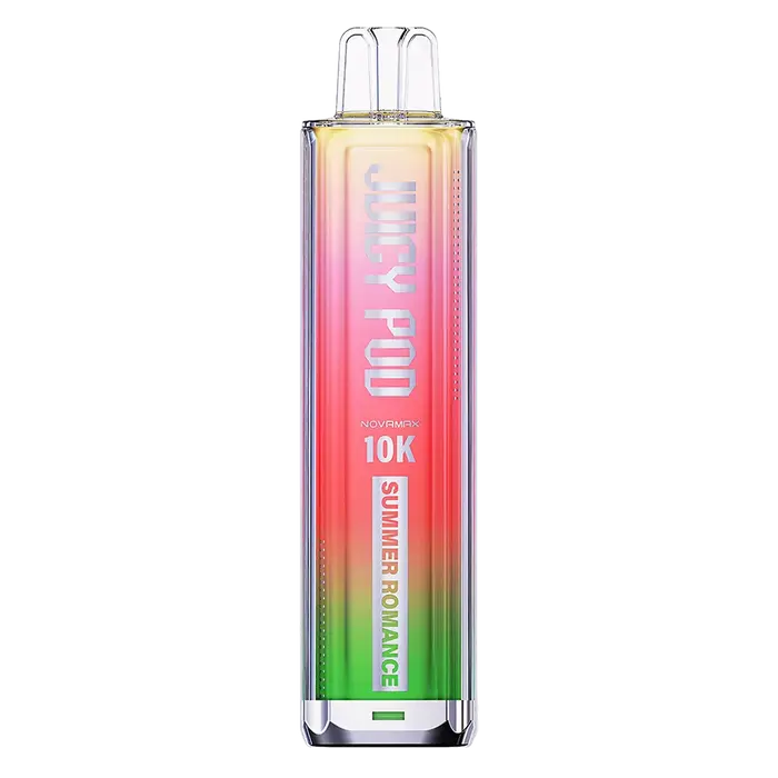 Juicy Pod NovaMax 10K Pod Kit in Summer Romance flavor – advanced vape kit with prefilled pods, delivering up to 10,000 puffs.