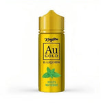 Load image into Gallery viewer, 100ml shortfill bottle of Kingston AU Gold E-Liquid in Minty Menthol flavor, crafted with a premium high-VG formula, nicotine-free with space for nic shots.
