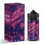 Load image into Gallery viewer, 100ml shortfill bottle of Jam Monster E-Liquid in Mixed Berry flavor, crafted with a 75VG/25PG blend for bold flavor and thick clouds, TPD-compliant and nicotine-free with space for nic shots.
