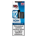 Load image into Gallery viewer, IVG Pro 12 prefilled vape pods in Blue Raspberry Ice flavor, offering a refreshing mint taste with a convenient disposable design