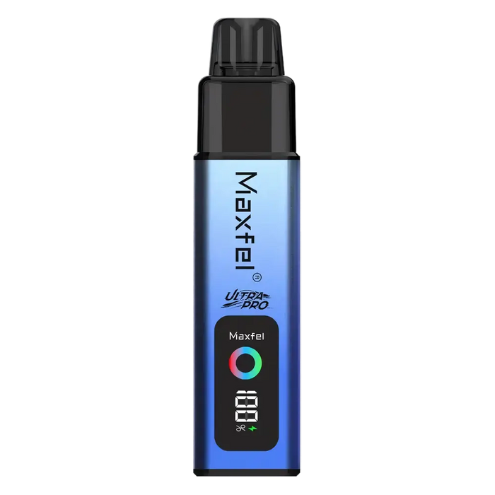 Maxfel Ultra Pro 35K Prefilled Pod Kit in Blueberry Ice / Blueberry Sour Raspberry – powerful dual-flavor vape device with up to 35,000 puffs.