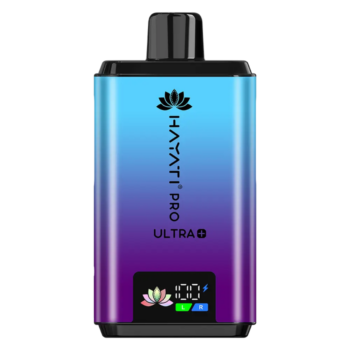 Hayati Pro Ultra Plus 25000 Prefilled Pod Kit in Blackcurrant Cotton K / Blue Raspbbery flavor – high-capacity vape device with up to 25,000 puffs.