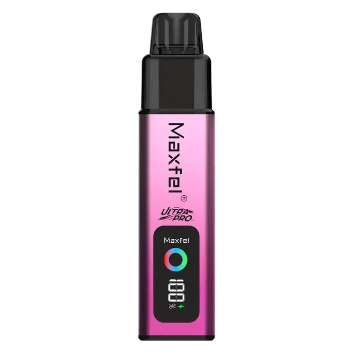 Maxfel Ultra Pro 35K Prefilled Pod Kit in Cherry Ice/ Fizzy Cherry – powerful dual-flavor vape device with up to 35,000 puffs