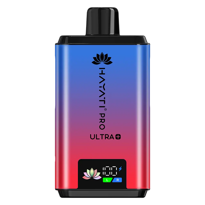 Hayati Pro Ultra Plus 25000 Prefilled Pod Kit in Blue Razz Cherry flavor – high-capacity vape device with up to 25,000 puffs.