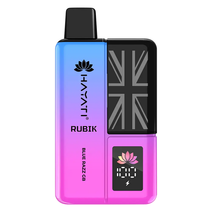 Hayati Rubik 7000 Prefilled Pod Kit in Blue Razz GB flavor – stylish vape device with up to 7,000 puffs.