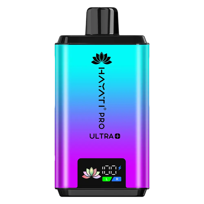 Hayati Pro Ultra Plus 25000 Prefilled Pod Kit in Blue Sour Raspberry flavor – high-capacity vape device with up to 25,000 puffs.
