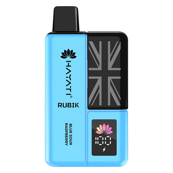 Hayati Rubik 7000 Prefilled Pod Kit in Blue Sour Raspberry flavor – stylish vape device with up to 7,000 puffs.