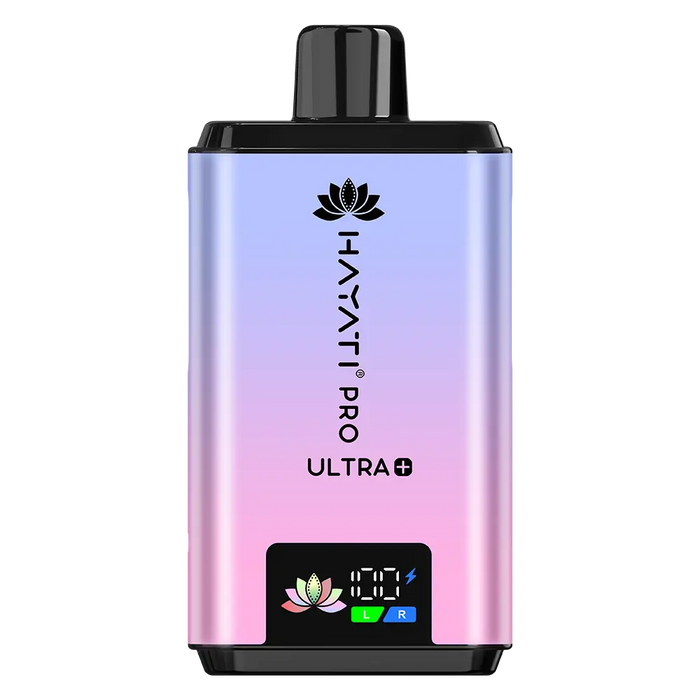 Hayati Pro Ultra Plus 25000 Prefilled Pod Kit in Blueberry Cotton K / Raspberry Cotton K flavor – high-capacity vape device with up to 25,000 puffs.