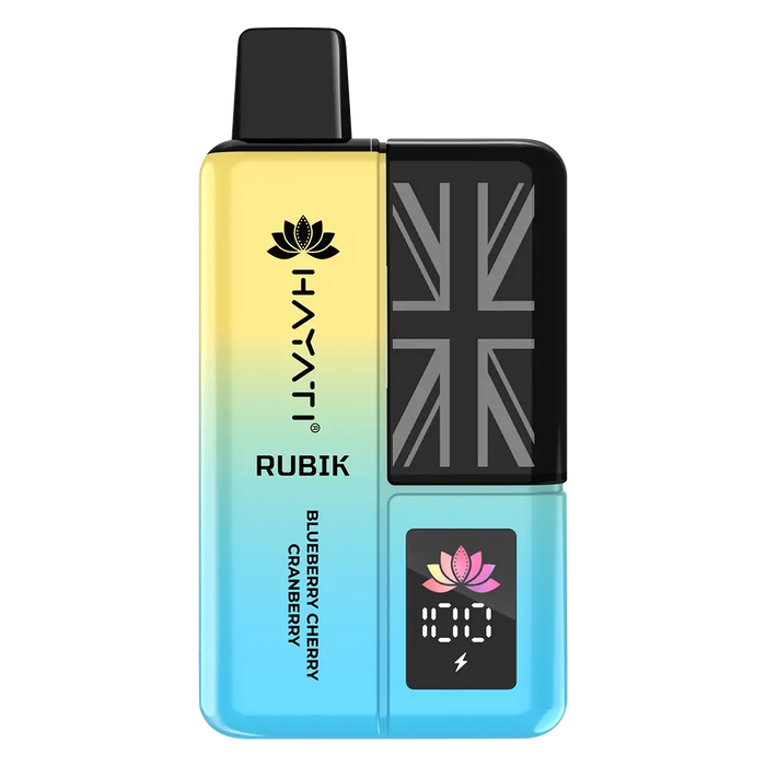 Hayati Rubik 7000 Prefilled Pod Kit in Blueberry Cherry Cranberry flavor – stylish vape device with up to 7,000 puffs.