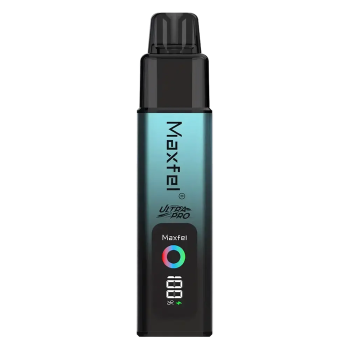 Maxfel Ultra Pro 35K Prefilled Pod Kit in Mr Blue/ Black Dragon Ice – powerful dual-flavor vape device with up to 35,000 puffs.
