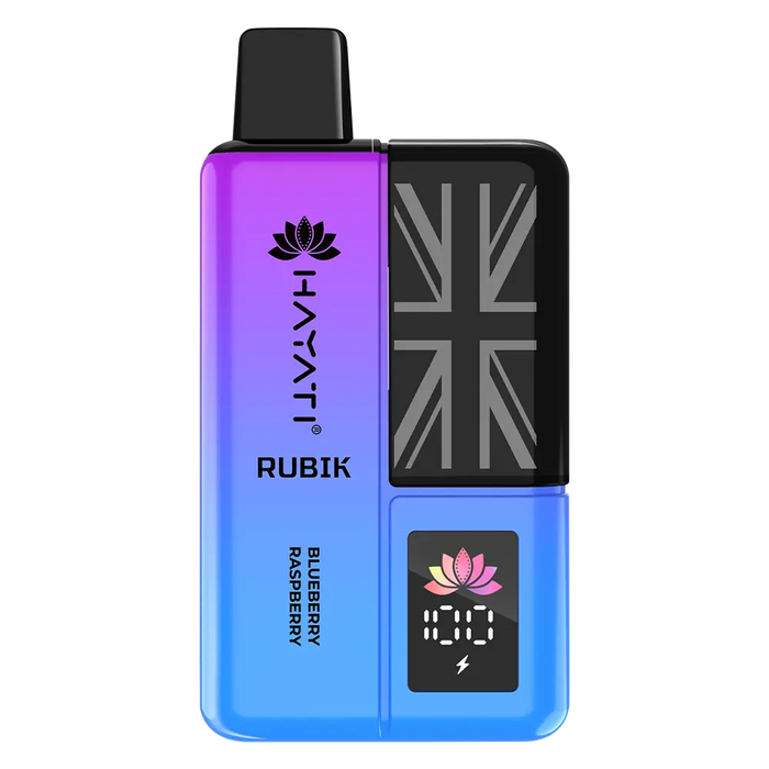 Hayati Rubik 7000 Prefilled Pod Kit in Blueberry Raspberry flavor – stylish vape device with up to 7,000 puffs.