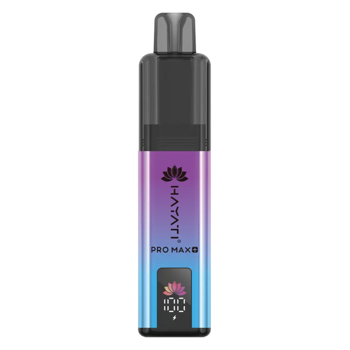 Hayati Pro Max+ 6000 Prefilled Pod Kit in Blueberry Raspberry flavor – sleek vape device with up to 6,000 puffs.