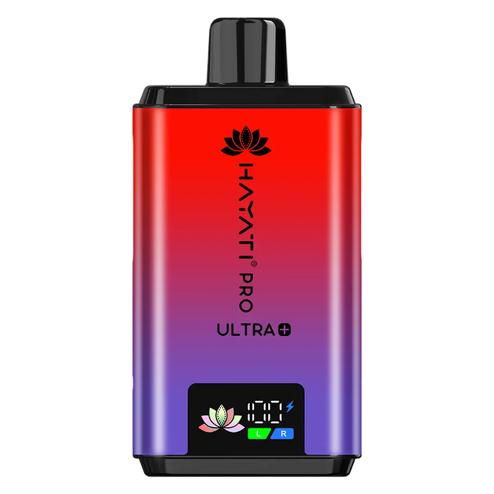 Hayati Pro Ultra Plus 25000 Prefilled Pod Kit in Cherry Berry flavor – high-capacity vape device with up to 25,000 puffs.