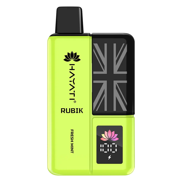 Hayati Rubik 7000 Prefilled Pod Kit in Fresh Mint flavor – stylish vape device with up to 7,000 puffs.