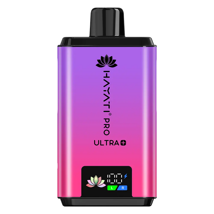 Hayati Pro Ultra Plus 25000 Prefilled Pod Kit in Grape GB / Strawberry GB flavor – high-capacity vape device with up to 25,000 puffs.