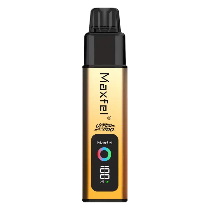 Maxfel Ultra Pro 35K Prefilled Pod Kit in Triple Mango/ Banana Ice – powerful dual-flavor vape device with up to 35,000 puffs.
