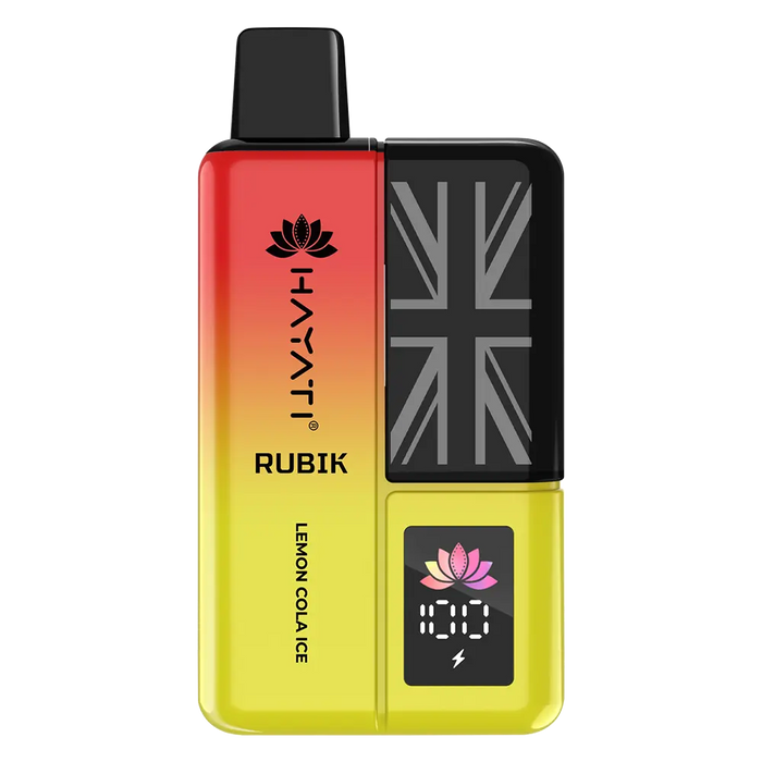 Hayati Rubik 7000 Prefilled Pod Kit in Lemon Cola Ice flavor – stylish vape device with up to 7,000 puffs.