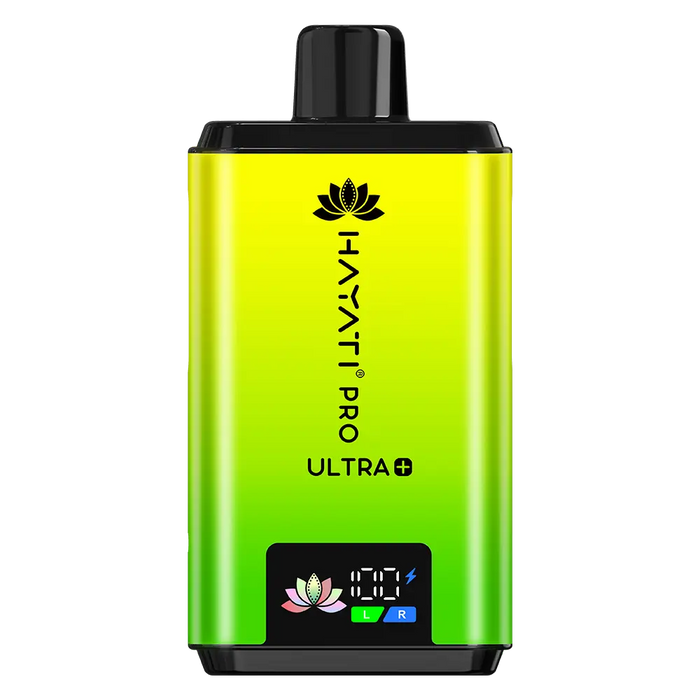 Hayati Pro Ultra Plus 25000 Prefilled Pod Kit in Lemon Lime flavor – high-capacity vape device with up to 25,000 puffs.
