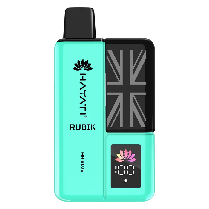 Hayati Rubik 7000 Prefilled Pod Kit in Mr Blue flavor – stylish vape device with up to 7,000 puffs.