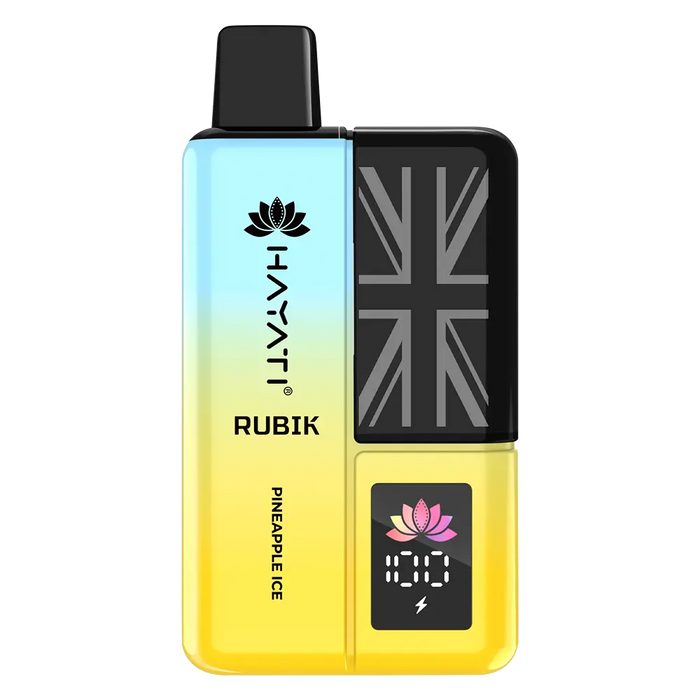 Hayati Rubik 7000 Prefilled Pod Kit in Pineapple Ice flavor – stylish vape device with up to 7,000 puffs.