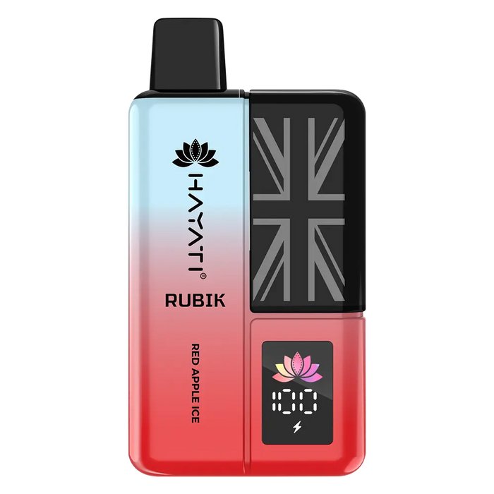 Hayati Rubik 7000 Prefilled Pod Kit in Red Apple Ice flavor – stylish vape device with up to 7,000 puffs.