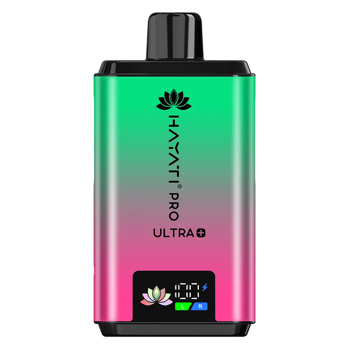 Hayati Pro Ultra Plus 25000 Prefilled Pod Kit in Strawberry Watermelon flavor – high-capacity vape device with up to 25,000 puffs.