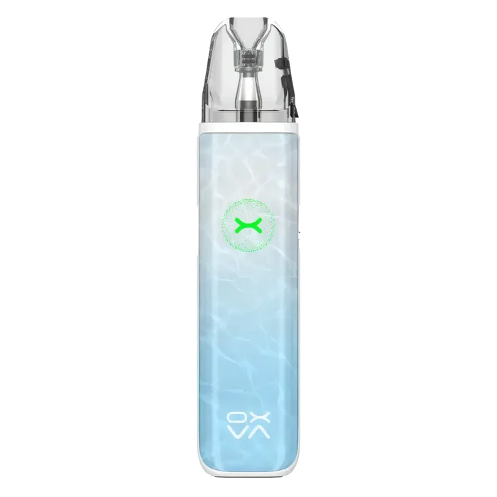OXVA Xlim Go 2 Pod Kit in Blue Ripple  – compact pod system with 1000mAh built-in battery, 2ml refillable pods, and adjustable airflow for MTL and RDL vaping.