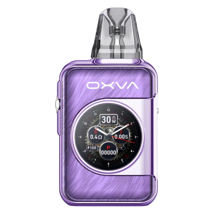 OXVA Xlim SQ Pro 2 Pod Kit in Dream Purple – compact and high-performance vape device with a textured carbon finish, smart display, and adjustable power settings
