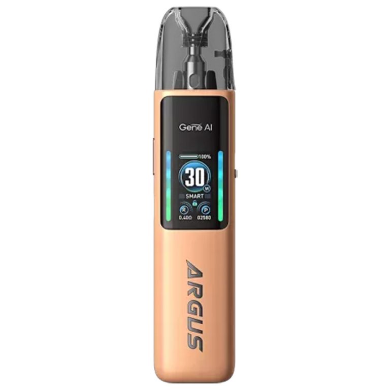 Voopoo Argus G2 Pod Kit in Peachy Beige – premium pod system with a vibrant dynamic display, adjustable airflow, and intelligent wattage control for a customizable vape experience