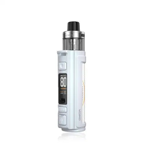 VOOPOO Argus Pro 2 Pod Kit in Pearl White – rugged and high-performance pod vape with a advanced GENE.TT 2.0 chip, adjustable airflow, and powerful output for a dynamic vaping experience.