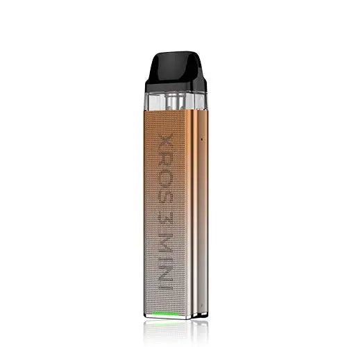 Vaporesso XROS 3 Mini Pod Kit in Phantom Gold – ultra-compact and stylish pod system with a built-in 1000mAh battery, COREX coil technology, and hassle-free draw-activated vaping.