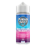 Load image into Gallery viewer, Pukka Juice 100ml Shortfill Range 0mg Rainbow Blaze – nicotine-free vape juice bursting with bold, fruity flavors and smooth clouds